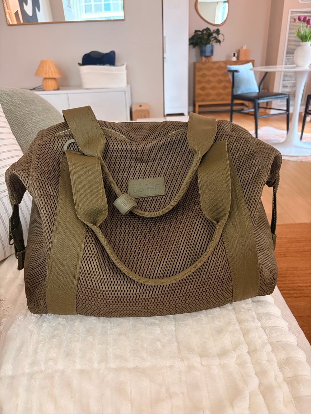 Dagne Dover Mesh Landon Carryall Olive Green